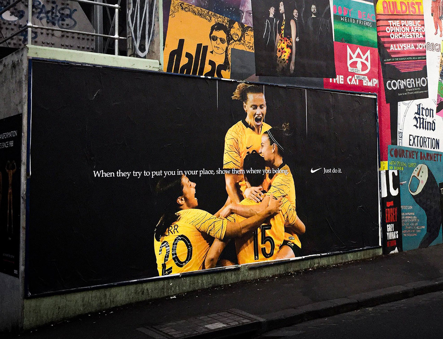 Nike JDI Billboard "When they try to put you in your place, show them where you belong"