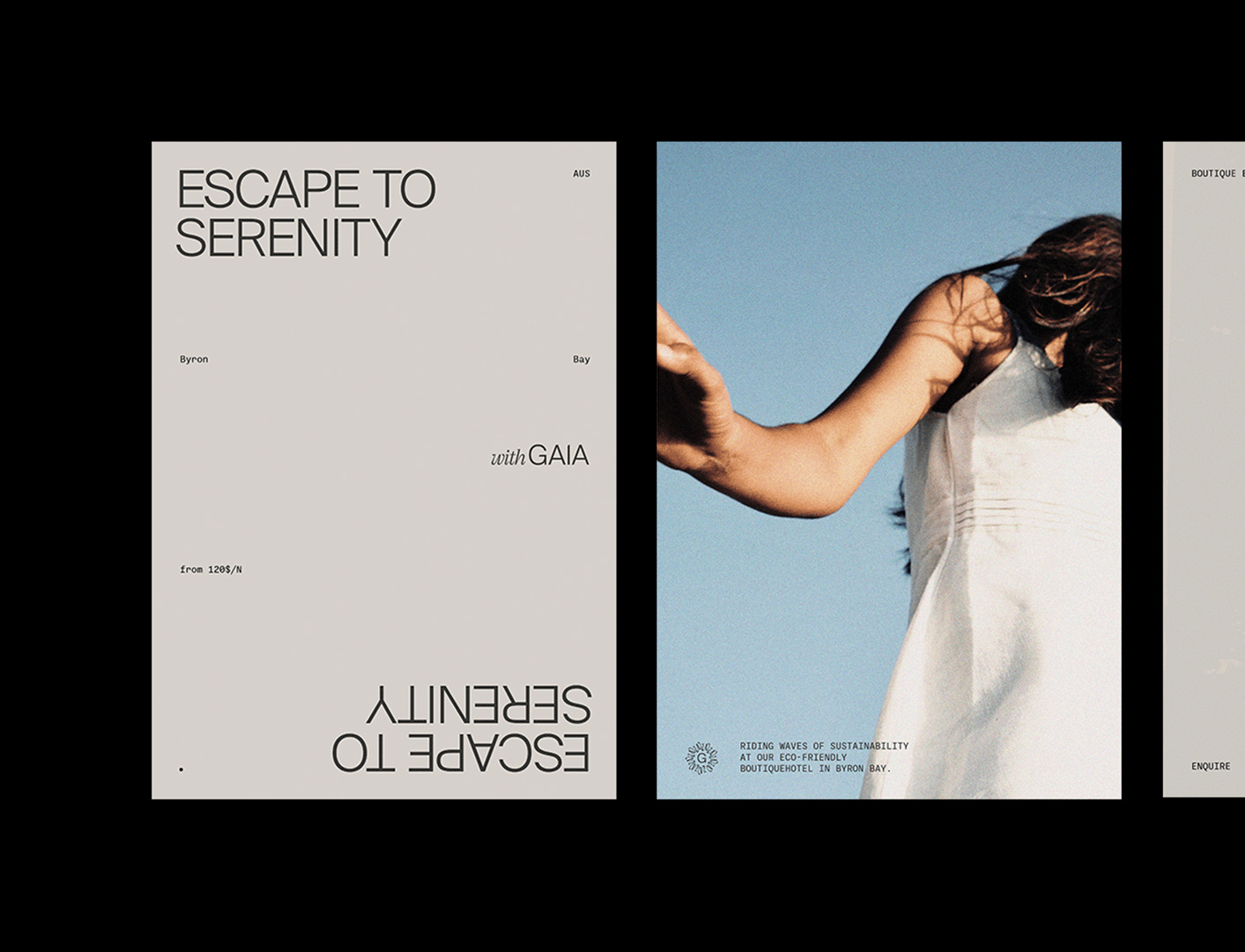 Poster series "Escape to Serenity" with Gaia